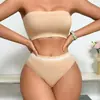 Productos Populares de Estilo Europeo y Americano Transfronterizos, Suministrados Especialmente por la Fábrica Xiyin Temu Amazon, Delgado, Transpirable, Sin Costuras, Sujetador de una Pieza tipo Envolvente para Mujer