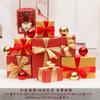 Caja de regalo para centro comercial, tienda, decoración del Día Nacional, montón de escaparates rojos, accesorios para arreglos de regalo, adornos para cajas de regalo