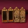 Caja Colgante Thangka Estilo Tíbet, Cobre Chapado en Oro con Incrustaciones de Diamante, Amuleto de Buda de Doble Cara, Colgante Portátil de Artesanía de Alta Gama