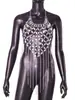 Yuying Comércio Exterior Europeu e Americano AliExpress Primavera e Verão Novo top cropped sem mangas oco com franjas de cristal brilhante Y21580