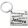 Chaveiro de Aço Inoxidável Lord Design de Letra Presente Religioso de Ação de Graças Decorativo Argola de Chave Feminina