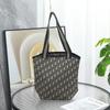 Bolsa Tote de Ombro Estilo Coreano com Letras Patchwork Multiuso Bolsa Casual Trabalho Bolsa Balde Bolsa Feminina Bolsa de Compras Tendência Coreana