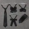 [Gris Carbón Pequeño] Tela Acabada Corbata de Uniforme JK Japonés Corbata Camisa Falda de Uniforme Escolar Lazo de Cuello