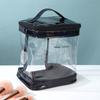 Moderno Cilindro Laser Transparente Portátil Saco Cosmético Luz Luxo Grande Capacidade Cosméticos Higiene Pessoal Saco de Armazenamento de Viagem