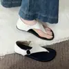 Sandalias casuales de alta gama de una tira, nuevo estilo de verano 2026, chanclas de moda, sandalias versátiles de tacón grueso para mujer