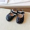 Zapatos de Princesa de Lunares Estilo Coreano para Niña Pequeña Zapatos Individuales 2026 Nuevos Zapatos de Otoño para Niños Niña Bebé Suela Suave Cómodos Zapatos de Cuero para Niños Pequeños