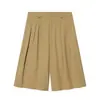 Shorts Casuais Longos de Verão Cruzados Europeus e Americanos para Mulheres Versátil Roupas Femininas Plissado Novo Produto Trabalho