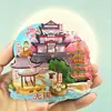 Ímã de Geladeira Marco de Jiangsu Madeira 3D Epóxi Templo de Confúcio de Nanjing Lago Oeste Esguio Ímã de Lembrança Turística Atacado