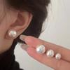 Aretes de Perla Rosa Sakura al Vapor Shijia con Cierre de Plata Esterlina 925 para Mujer Clips para Orejas Diseño de Nicho Aretes de Alta Gama