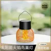 Nueva Lámpara Personalizada de Nido de Pájaro con Llama Transfronteriza Luz Decorativa de Atmósfera para Jardín Exterior Lámpara Colgante Solar LED
