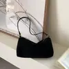 Bolso Retro de Gamuza Transfronterizo Moda Bolso Pequeño Cuadrado de Mano Otoño e Invierno Nuevo de Moda Estampado de Leopardo Bolso de Hombro para Debajo del Brazo para Mujer