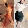 Marea Nacional Bordado Antiguo Ropa Interior Sexy Perspectiva Pasión Tentación Cama Hanfu Sin Quitarse Faja Traje de Pijama