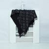 Bufanda para Niñas Invierno Gama Alta Estilo Coreano Versátil Negro y Blanco Moda Chal Grande Abrigo Exterior Bufanda Cálida para Estudiantes