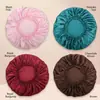 Gorro de Cuidado del Cabello Elástico de Ala Ancha Grande 35cm Color Sólido Gorro de Dormir de Alta Elasticidad de Moda Gorro