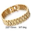 Popular cadena de correa de acero inoxidable joyería personalidad multi-tamaño cadena de reloj pulsera de moda cadena de reloj para hombres y mujeres