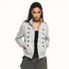 Chaqueta de doble botonadura con cuello alto estilo Napoleón 2026 para Hombres y Mujeres Chaqueta Corta Ajustada Estilo Retro de la Corte Europea
