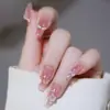 Armadura de mano sentido avanzado hecho a mano ins explosiones diamante roto mariposa uña piezas de uña al por mayor uñas portátiles
