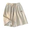 Pantalones cortos de seda de hielo para hombre, ropa exterior de verano, deportivos, informales, elásticos, de color liso, estilo holgado, combinables, para el hogar, de longitud media.