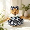 Solo Ropa de Muñeca28cm Ropa Oso Barcelona Falda de Plumas Blancas Tulipán Conjunto de Falda de Brocado Camisa Azul y Blanca Reemplazo