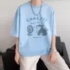 Camiseta 2026 Verão Nova Marca de Moda Esportiva Masculina e Feminina Solta Tamanho Grande Gola Redonda Estampada Casual