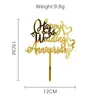 Aniversário de Casamento Transfronteiriço Feliz Noiva em Potencial Cartão de Bolo Acrílico Decoração de Bolo de Pedido Tanabata