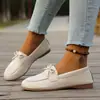 Comercio Exterior Transfronterizo Otoño 2026 Nuevos Mocasines Planos Casuales para Mujer con Lazo, Mocasines de Suela Suave