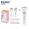 Depiladora Femenina Kemei KM-275 Fábrica de Origen Soporta Depiladora Recortadora Personalizada IPX6