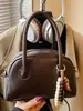 Bolsa Nova de Inverno 2025 Estilo Vintage Almofada para Mulheres, Bolsa Transversal Estilosa, Bolsa de Mão Tendência de Nicho, Bolsa de Boliche para Mulheres