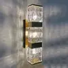 Arandela de cristal com bolhas, luminária de parede de luxo leve para sala de estar, fundo de TV, luminária decorativa com toque de alta qualidade, adequada para corredor, quarto e iluminação de cabeceira