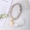 Pulseira de Raiz de Bodhi Jade Branco Degradê de Mão com Franja de Borla Anel Corrente Pulseira Wen Brinquedo Masculino Placa de Contas de Bodhi Brinquedo Bodhi Crianças