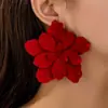Pendientes de Mujer Europeos y Americanos Transfronterizos Nuevos de Gran Venta Moda Personalizada Pétalos Plisados Flores Grandes Exagerados Modernos Sexy
