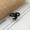 Anillo Abierto de Serpiente Negra Mate Estilo Gótico Oscuro Forma de Mariposa Corazón Espina Anillo de Dedo Índice Apilable Genial de Moda Nicho Unisex