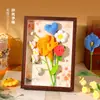 Presente para o Dia do Professor: alunos dão porta-retratos florais DIY feitos à mão, flores eternas, porta-retratos da moda e pequenos enfeites para professores e colegas de classe