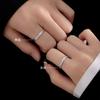 Tiqi foto real Anillo de pareja de espiga de trigo Mori de plata de ley S925 para hombre y mujer oreja oreja seguro lujo ligero anillo ajustable