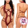 Suministro transfronterizo de Europa y Estados Unidos comercio exterior ropa interior sexy para mujer de una pieza abierta hueca venta directa de fábrica al por mayor