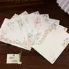 Conjunto de Papel de Carta Floral Retrô Literário para Confissões Românticas de Feriado, Cartões Postais de Bênção para Casais, Papel de Carta e Cartas
