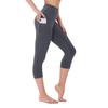 Zona Transfronteriza Deportes Fitness Pantalones de Melocotón con Bolsillos de Siete Puntos Running Levanta Glúteos Cintura Alta Elásticos Ajustados Pantalones Yoga