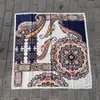 70 Lenços de Seda Quadrados Pequenos Lenços de Seda Estampados com Letras Estéreo Retrô para Mulheres Novos Lenços de Pescoço Profissionais Lenços de Cetim Atacado