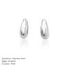 Pendientes St.Delan de Diseño de Alta Gama de Oro de 18K con Forma de Gota de Agua de Acero de Titanio Pendientes Geométricos Versátiles de Moda para Mujer Lote