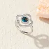 Anillo de pétalos en forma de corazón transfronterizo de AliExpress dulce fresco diseño de moda anillo abierto fabricantes femeninos joyería al por mayor