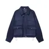 Moda femenina europea y americana transfronteriza AliExpress artículo más vendido chaqueta bomber de cuero elegante