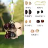 Anéis coloridos estilo floresta, kit de materiais DIY para sinos de vento de casca de fruta natural, bolsa artesanal, chaveiro de carro, decoração suspensa, materiais de casca de fruta