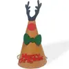 Gorros navideños de fieltro transfronterizos, Gorros de fieltro puntiagudos de Santa, Gorros de dibujos animados hechos a mano DIY para niños, Gorros decorativos navideños