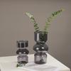 Vaso Estilo Wabi-Sabi, Garrafa de Vidro Hidropônico Vintage para Plantas, Vaso de Flores Transparente para Mesa, Pote de Vidro para Flores 'Prosperidade Ascendente' Atacado