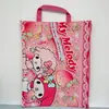 Bolsa Portátil para Documentos A4 Sanrio, Bolsa com Corrente à Prova d'Água Kuromi Cinnamoroll, Bolsa para Armazenamento de Provas e Documentos