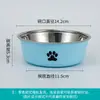 Juego de tazón doble para mascotas de plástico y acero inoxidable, antideslizante, anticaídas, redondo para perro, gran capacidad, vajilla para mascotas, tazón para gato
