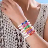 Exportação Transfronteiriça Europeia e Americana Novo Estilo Boêmio Colorido Argila Macia Verão Pequena Flor Fresca Pulseiras Empilhadas para Mulheres