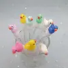 Novo Produto Novo Pincel de Cílios de Pato de Desenho Animado com Tubo Tubo Transparente Reutilizável Pincel Descartável Estilo Gelatina