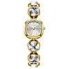 Temperamento Quadrado Pequeno Açúcar Alto Padrão Sensação Luxo Leve Diamante Incrustado Pequeno Relógio de Pulso à Prova d'Água Relógio de Quartzo Transfronteiriço OEM Personalização Relógio Feminino