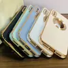 Para Apple x Fuga Funda de Teléfono con Patrón de CD Galvanizado iphone14 Color Sólido Anillo de Metal tpu Cubierta Protectora